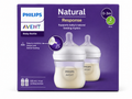 Philips Avent Natural Response Baby Bottle – 125ml / 4oz | 2 Pack | 0–3 Months | Flow 2 Slow