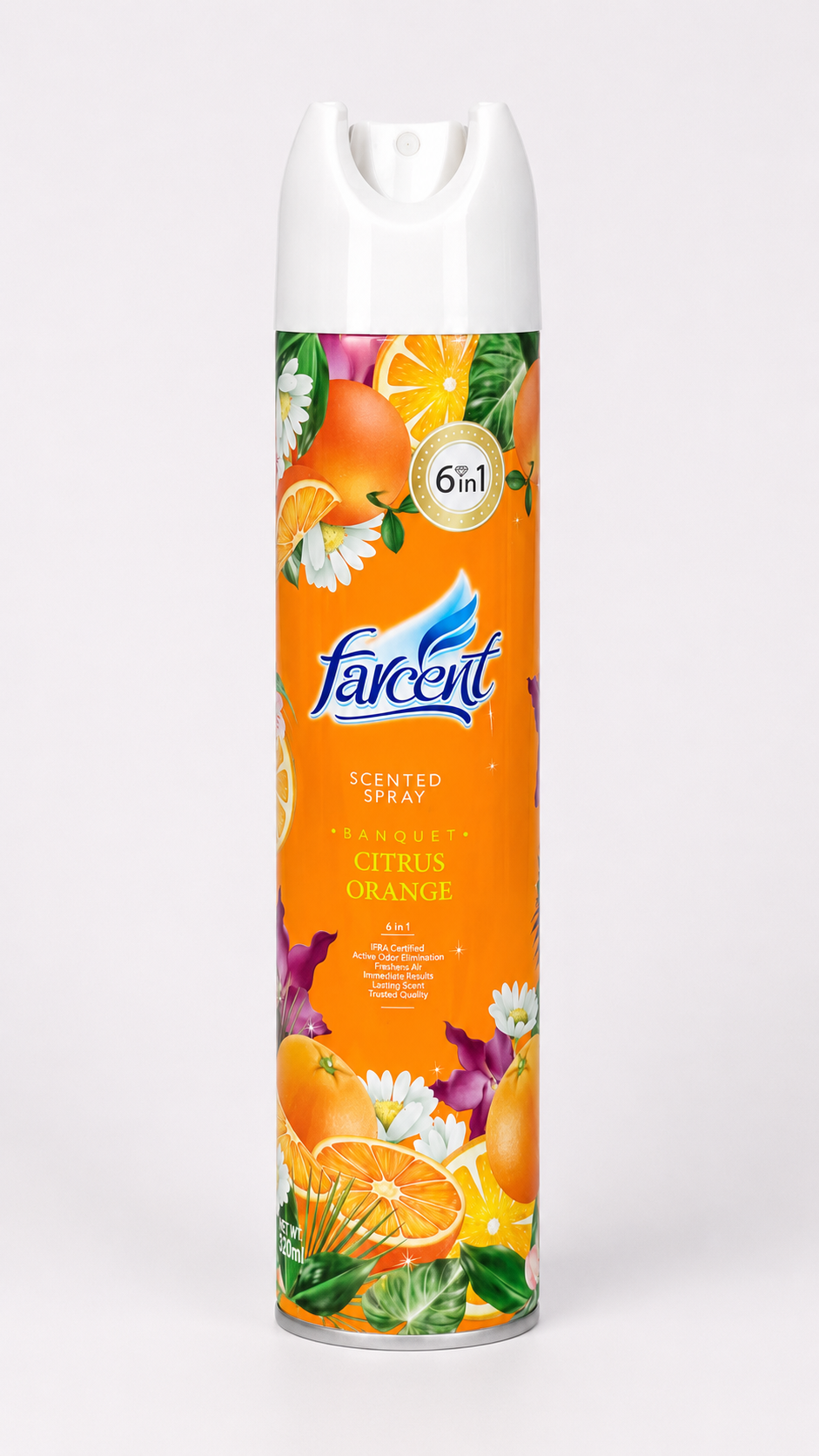 Farcent Citrus Orange Scented Spray 6 in 1 | 320ml