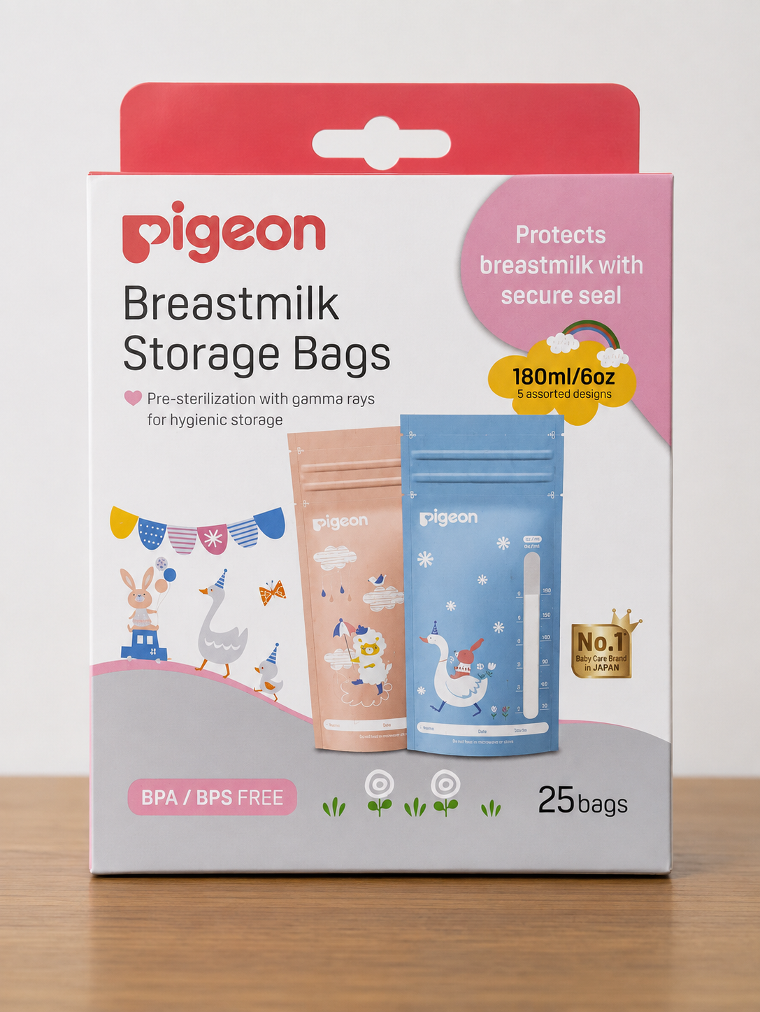 Pigeon Breastmilk Storage Bags – 180ml / 6oz | 25 Bags