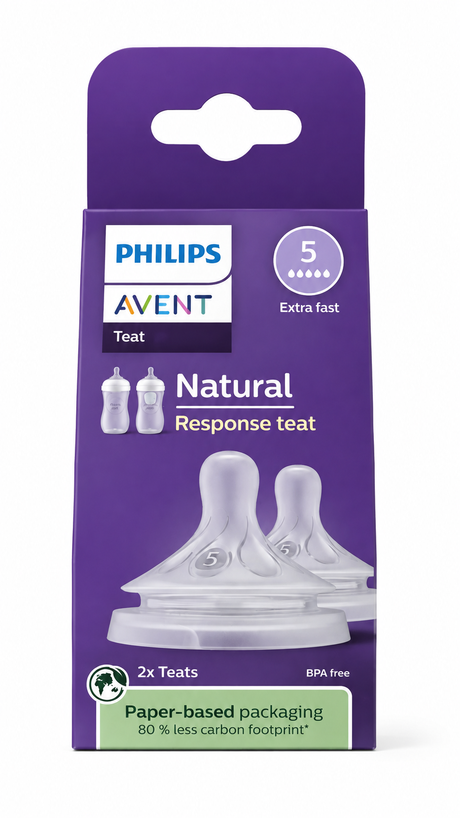 Philips Avent Natural Response Teat – Flow 3 / 4 / 5 – 2 Pack